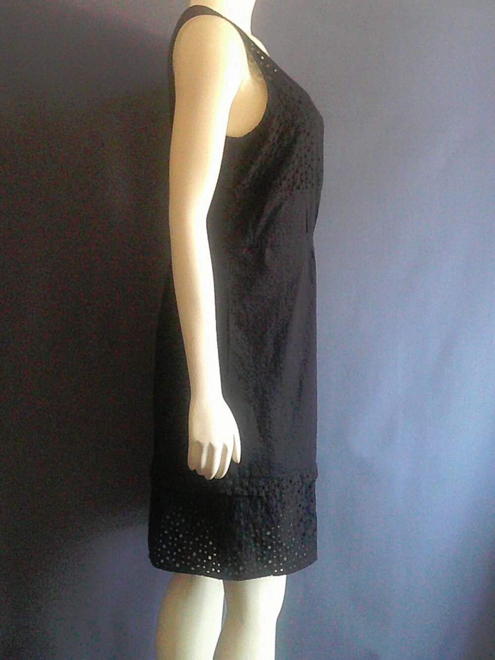 Madewell Black Eyelet Lovesong Cotton Sleeveless Summer Tank Dress 6 - Picture 9 of 12